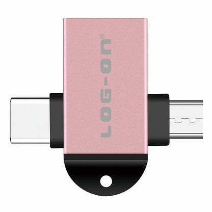 LOG ON OTG 2in1 (TYPE C & MICRO) LO-OT09 CONVERTER USB 3.0 TO MICRO AND TYPE C