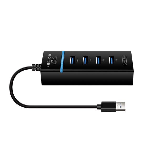 USB HUB LOGON 3.0 4port High Speed Power USB A to USB A, 0.15 meter