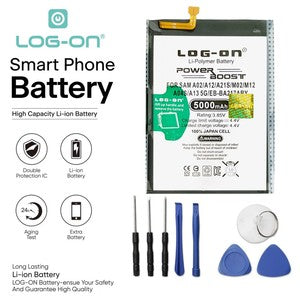 Baterai Log On EB-BA217ABY Untuk Samsung A02 / A12 / A04S / M02 / A13 / A21S Power Boost Batre
