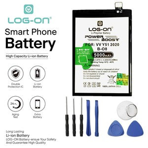 Baterai Log on B-O8 Untuk Vivo Y51 2020 / Y31 2020 / Y31s 5G BO8 5000mAh Original 1 Tahun Garansi Battery Batre