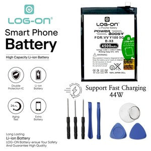 Baterai Log on B-X8 Untuk Vivo Y100 5G ( V2239 ) BX8 Power Boost Battery Batre - 1 Tahun Garansi