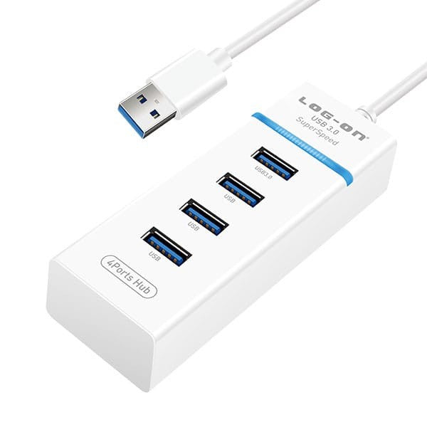 USB HUB LOGON 3.0 4port High Speed Power USB A to USB A, 0.15 meter