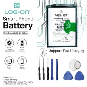 Baterai Log On HQ-50S / SLC-50 Untuk Samsung A02S / A03S / A03 CORE Power Boost - Kapasitas 5000mAh Original Battery Batre - 1 Tahun Garansi
