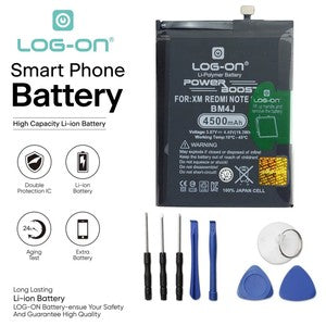 Baterai Log On - BM4J Untuk Xiaomi Redmi Note 8 Pro BM-4J Power Boost - Kapasitas 4500mAh Battery Batre - 1 Tahun Garansi