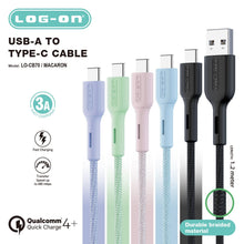 LOG ON KABEL MACARON QUALCOMM 4+ 3A 1.2M LO-CB70 FAST CHARGING