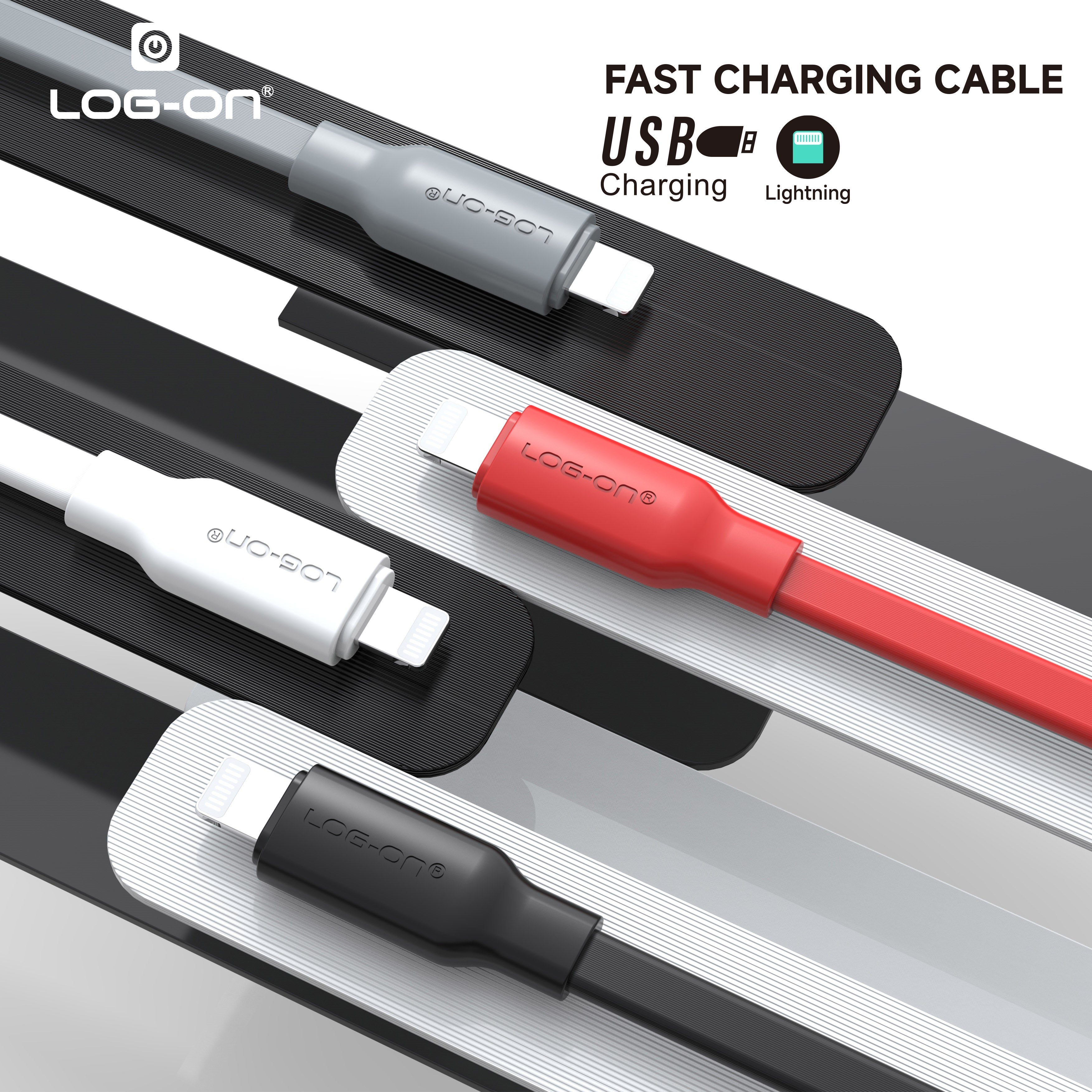 LOG ON KABEL FAST CHARGING LO-CB90 KABEL CHARGE SEKALIGUS KABEL DATA