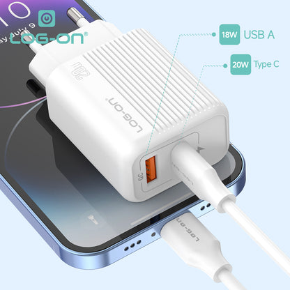 LOG ON POWERBANK 22.5W 10.000mAh HULK VII JGO-700H BUILT IN CABLE USB, IPHONE, TYPE C FAST CHARGING-GARANSI RESMI