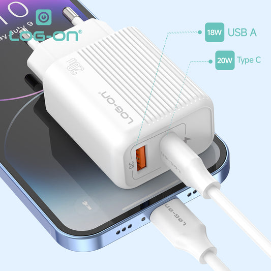 LOG ON POWERBANK 22.5W 10.000mAh HULK VII JGO-700H BUILT IN CABLE USB, IPHONE, TYPE C FAST CHARGING-GARANSI RESMI