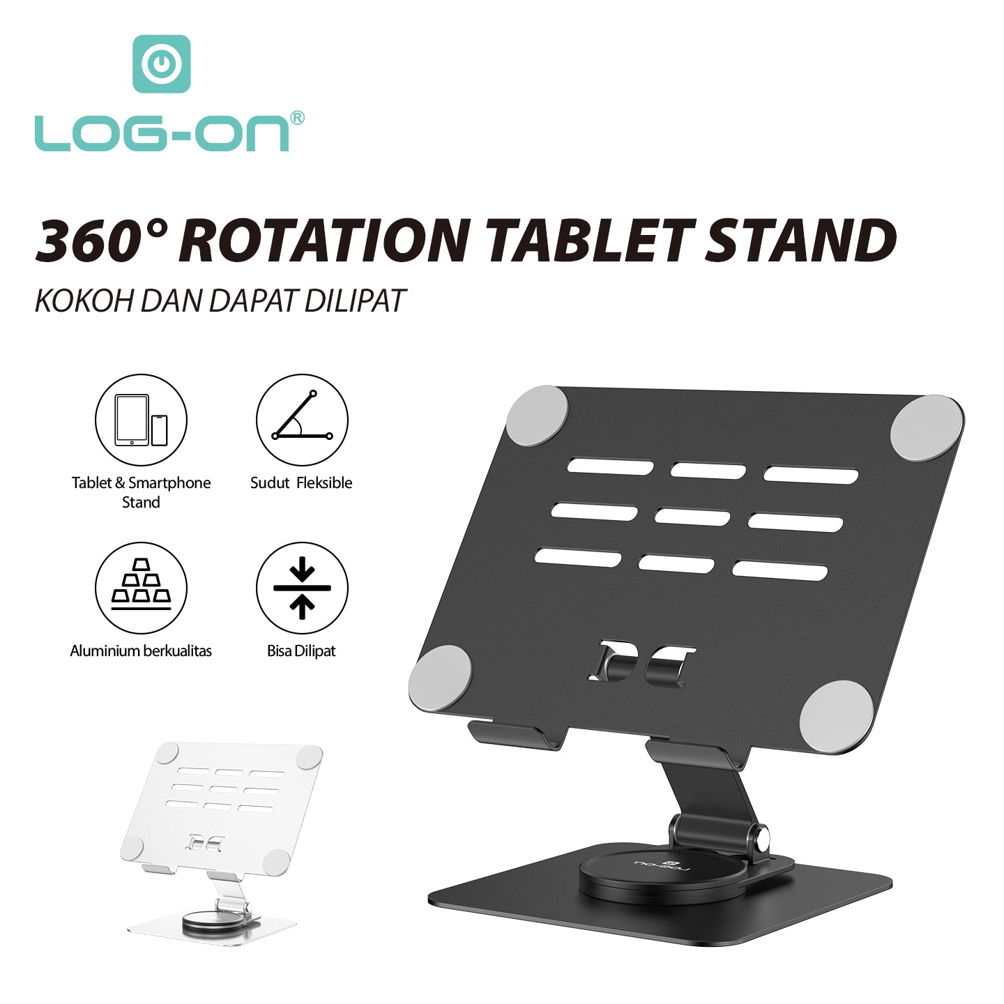 LOG ON STAND HOLDER TABLET ALUMINIUM LO-CRH63
