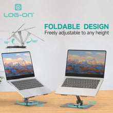 LOG ON METAL STAND HOLDER FOR LAPTOP LO-CRH66 ROTASI 360 (Menahan beban hingga 10Kg)