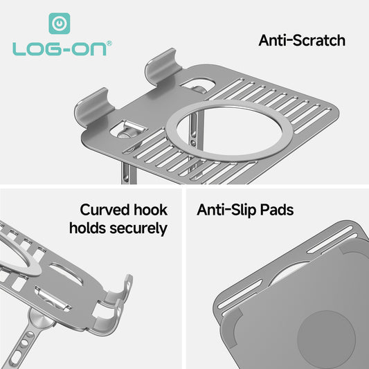 LOG ON METAL STAND HOLDER FOR SMARTPHONE & TABLET LO-CRH67 ROTASI 360