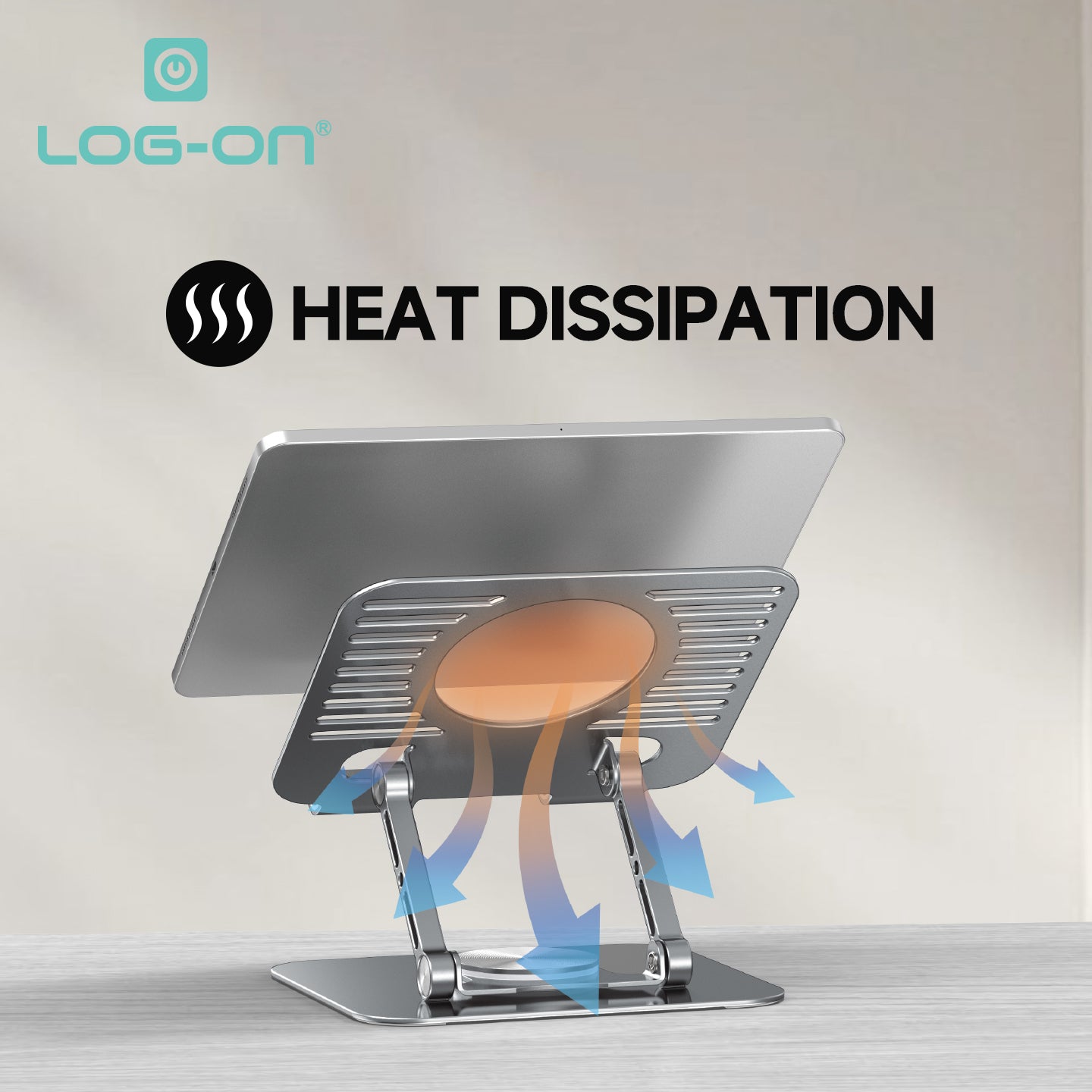 LOG ON METAL STAND HOLDER FOR SMARTPHONE & TABLET LO-CRH67 ROTASI 360