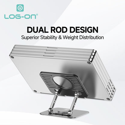 LOG ON METAL STAND HOLDER FOR SMARTPHONE & TABLET LO-CRH67 ROTASI 360
