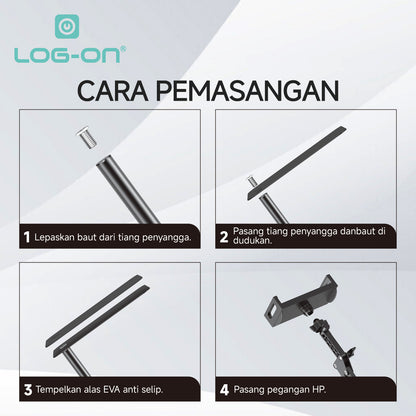 LOG ON FLOOR STAND LAZYPOD 183CM LO-CRH68 METAL LAZYPOD LANTAI STAND HOLDER