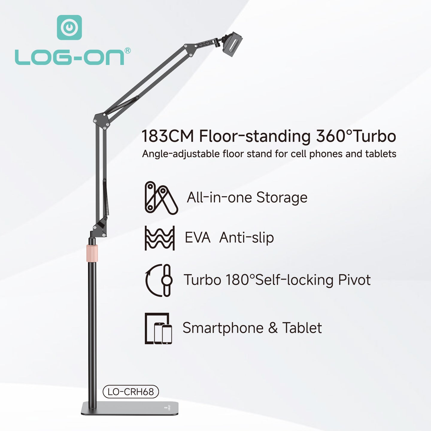 LOG ON FLOOR STAND LAZYPOD 183CM LO-CRH68 METAL LAZYPOD LANTAI STAND HOLDER
