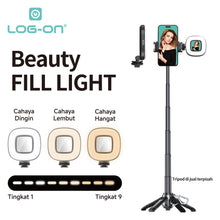 LOG ON LAMPU LED MINI LO-LED1 MINI SELFIE LIGHT PORTABLE (1PCS) FOR TRIPOD