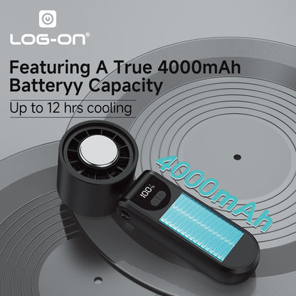 LOG ON KIPAS ANGIN MINI TURBO  COOLING FAN 2.0 KIPAS PENDINGIN MINI HIGH SPEED 4000mAh LO-MFAN1