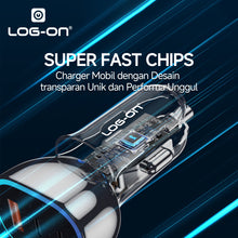 LOG-ON FAST CAR CHARGER 68W LO-SV36 PD QC 3PORT (HANYA KEPALA CHARGER) FAST CHARGING MOBIL
