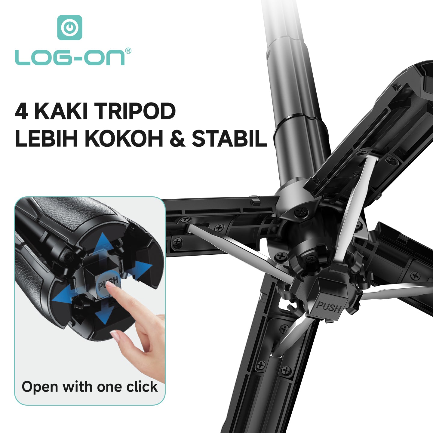 LOG ON BLUETOOTH TRIPOD MINI PHONE GRIP 4IN1 41,5CM TONGSIS MINI LO-TS01