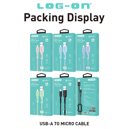 LOG ON KABEL MACARON QUALCOMM 4+ 3A 1.2M LO-CB70 FAST CHARGING