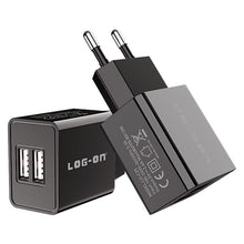 LOG ON BATOK DUAL USB 2.4A LO-C29 FAST ADAPTOR CHARGER 2USB