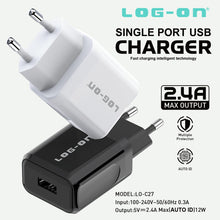 LOG ON BATOK 1USB 2.4A LO-C27 FAST ADAPTOR CHARGER