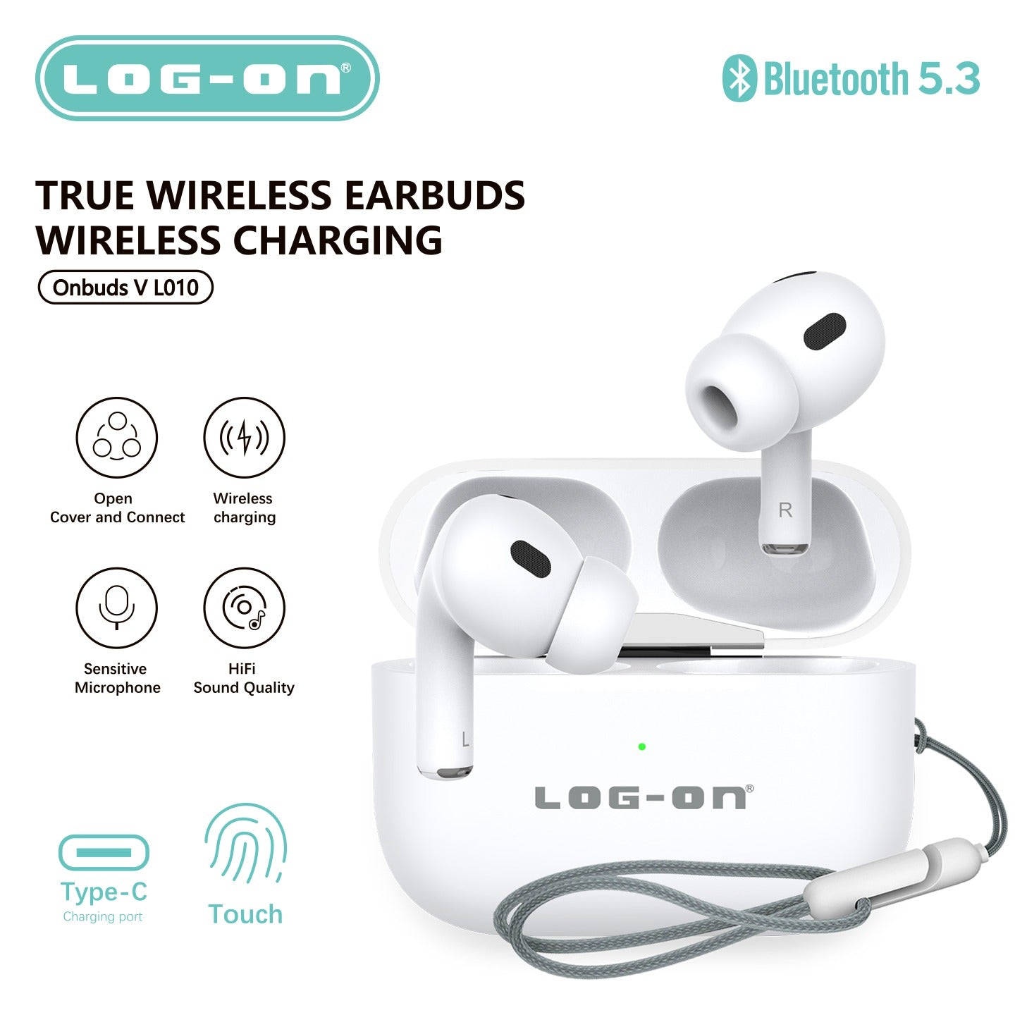 LOG ON TWS ONBUDS V LO10 BT5.3 WIRELESS HEADSET BLUETOOTH EARBUDS