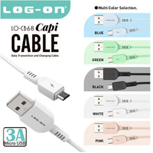 LOG ON KABEL CAPI 1M LO-CB68 FAST CHARGING 3A (GARANSI RESMI)
