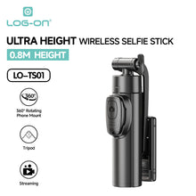 LOG ON WIRELESS SELFIE STICK 80 CM ULTRA HEIGHT LO-TS01 TONGSIS BLUETOOTH TRIPOD BLUETOOTH