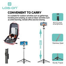 LOG ON WIRELESS SELFIE STICK 130 CM ULTRA HEIGHT LO-TS01 TONGSIS BLUETOOTH TRIPOD BLUETOOTH