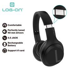 LOG ON WIRELESS HEADPHONE BT5.3 (BISA UNTUK SOUNDCARD) WIRED 2IN1 LO-HP9 HEARON9