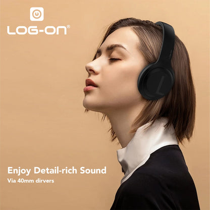 LOG ON WIRELESS HEADPHONE BT5.3 (BISA UNTUK SOUNDCARD) WIRED 2IN1 LO-HP9 HEARON9