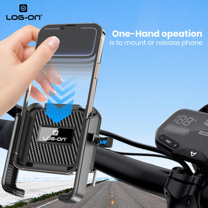 LOG ON HOLDER MOTOR 4X PEREDAM GETAR LO-CRH72 (4-7 INCI) UNTUK DI STANG MOTOR, SEPEDA, SCOOTER