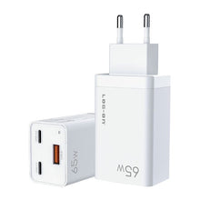 LOG ON CHARGER 3PORT PD 65W + QC 4.0 + QC3.0 LO-CPD500 GaN SUPER QUICK CHARGER-GARANSI RESMI