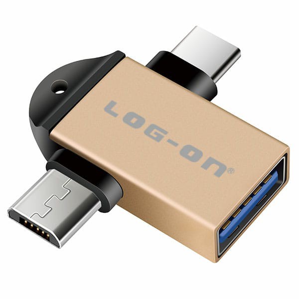 LOG ON OTG 2in1 (TYPE C & MICRO) LO-OT09 CONVERTER USB 3.0 TO MICRO AND TYPE C
