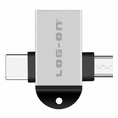 LOG ON OTG 2in1 (TYPE C & MICRO) LO-OT09 CONVERTER USB 3.0 TO MICRO AND TYPE C