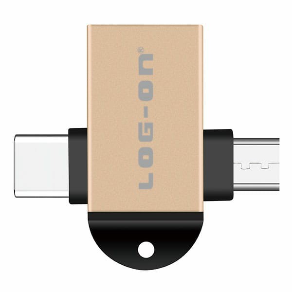 LOG ON OTG 2in1 (TYPE C & MICRO) LO-OT09 CONVERTER USB 3.0 TO MICRO AND TYPE C