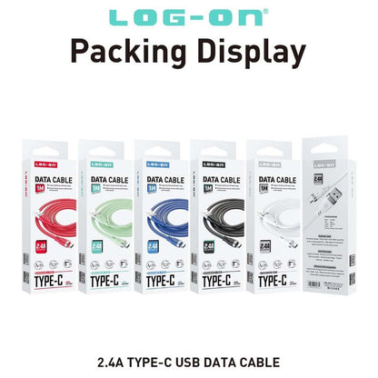 LOG ON KABEL TYPE C 3A 1M LO-CB61 QUICKLY CHARGE (KABEL CHARGE DAN DATA)