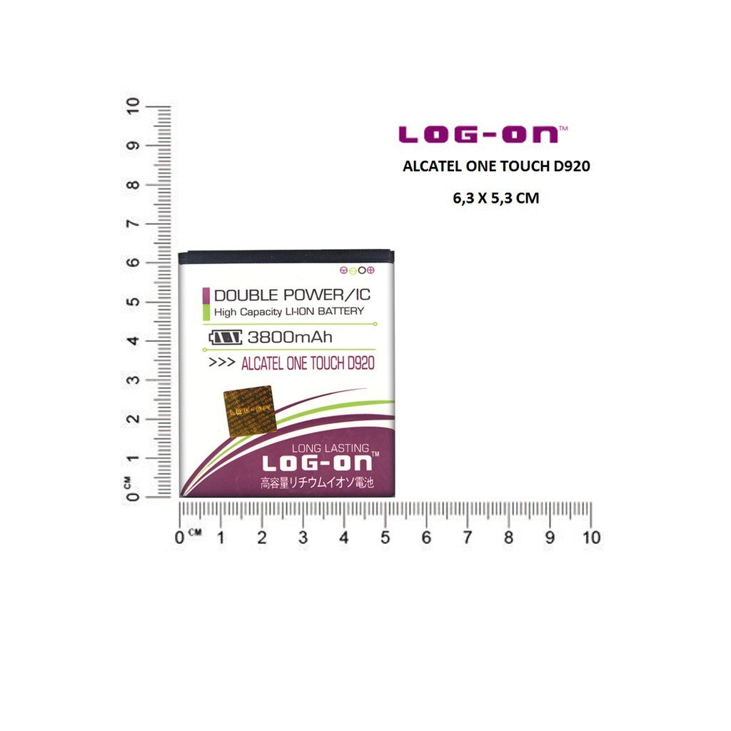 LOG ON BATERAI ALCATEL ONE TOUCH D920 BATRE DOUBLE POWER DOUBLE IC BATTERY