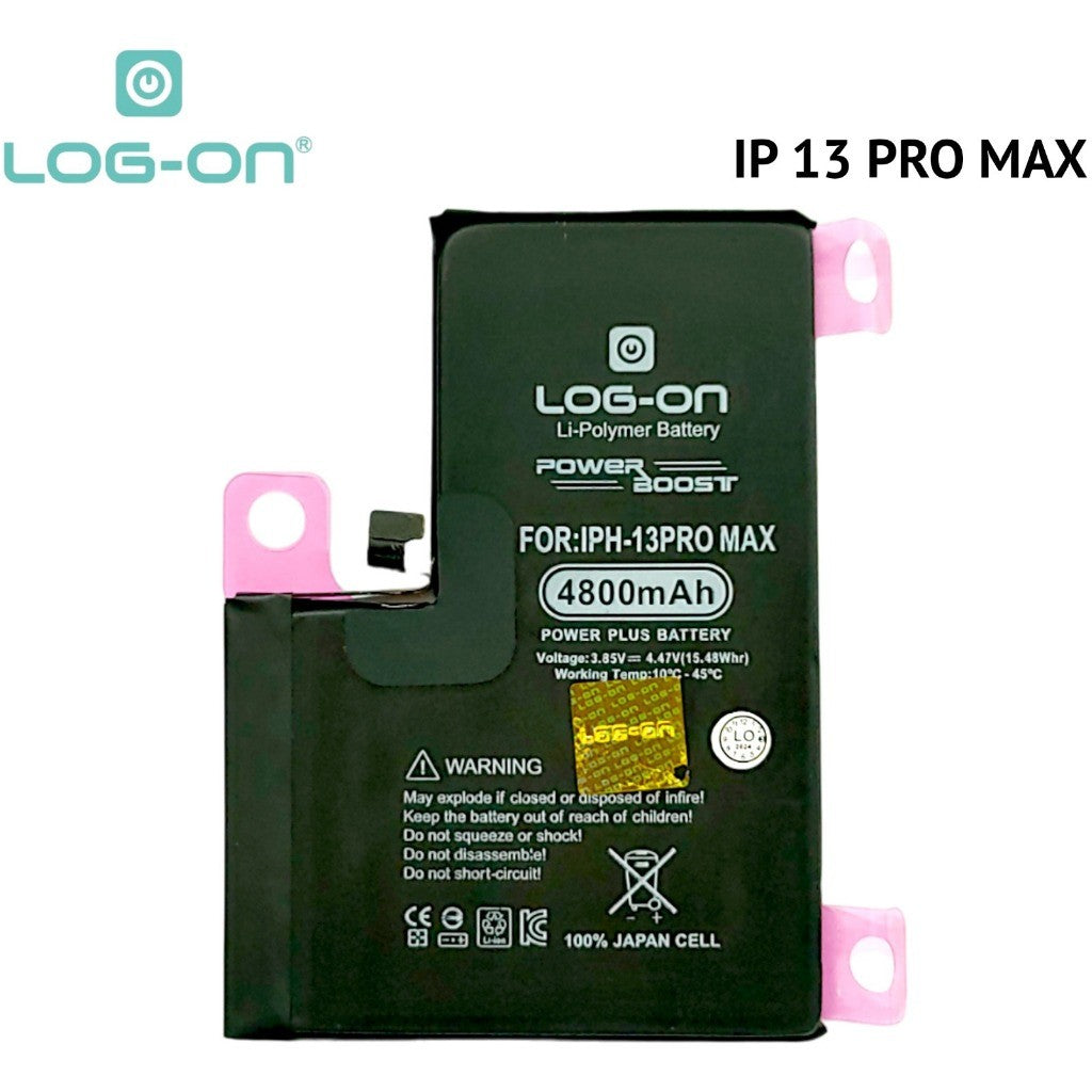 Log On - Baterai Iphone 13 / 13 Mini / 3  Pro / 13 Pro Max Power Plus Original Battery Baterai Batre