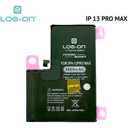 Log On - Baterai Iphone 13 / 13 Mini / 3  Pro / 13 Pro Max Power Plus Original Battery Baterai Batre