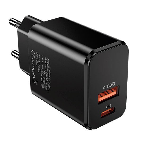 LOG ON PD 3.0 QC 20W C50 Kepala Charger USB Type C Fast Charging Adapter Fullset 2 Port USB + kabel