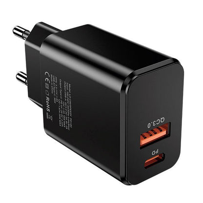 LOG ON PD 3.0 QC 20W C50 Kepala Charger USB Type C Fast Charging Adapter Fullset 2 Port USB + kabel