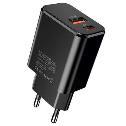 LOG ON PD 3.0 QC 20W C50 Kepala Charger USB Type C Fast Charging Adapter Fullset 2 Port USB + kabel
