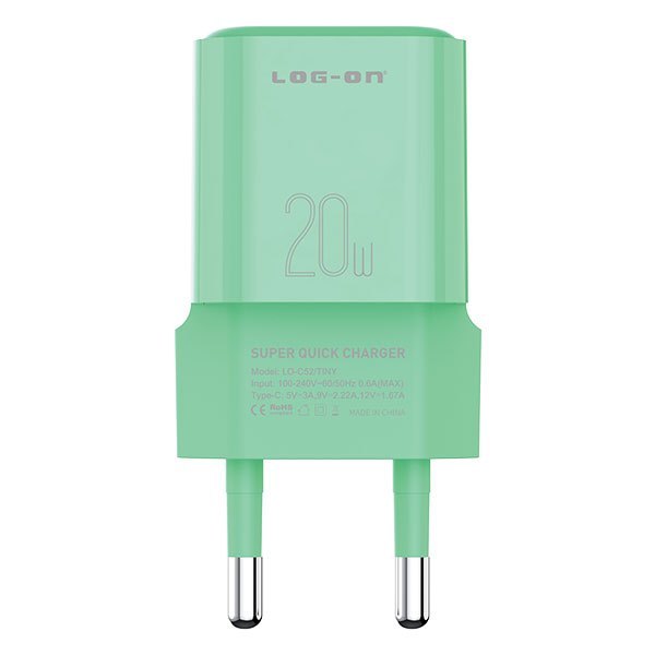 LOG-ON Kepala Charger 20w Power Delivery Type C Fast Charging