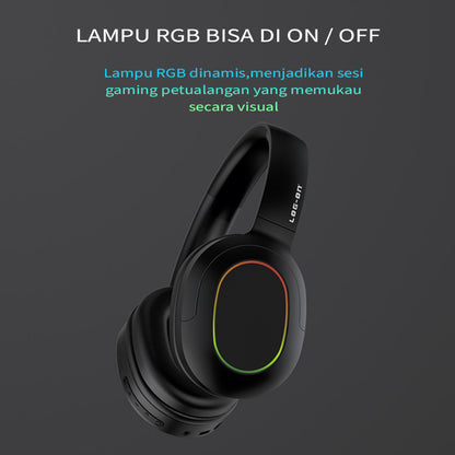 LOG ON HEADPHONE STEREO FULL BASS WIRELESS BT5.3 WIRED 2IN1 HEARON8 LO-HP8