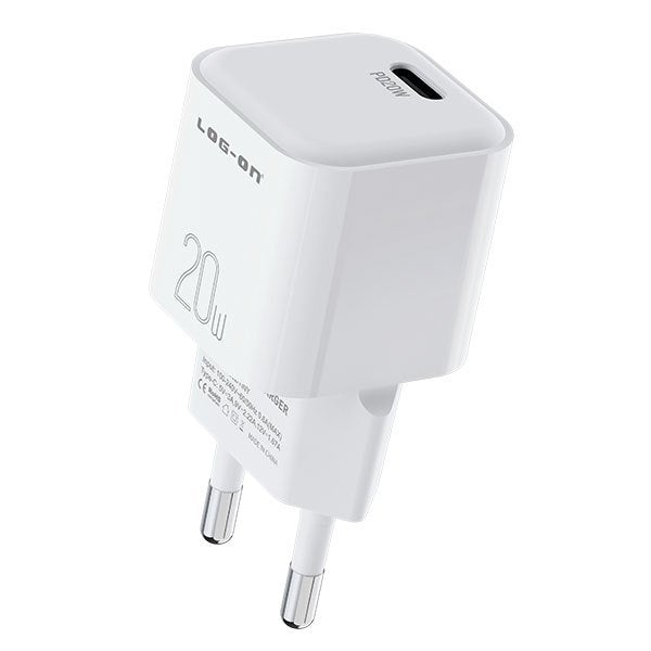 LOG-ON Kepala Charger 20w Power Delivery Type C Fast Charging