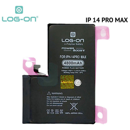 Log On - Iphone 14 / Ip 14 Plus / Ip 14 Pro / Ip 14 Pro Max Power Plus Original Battery Baterai Batre