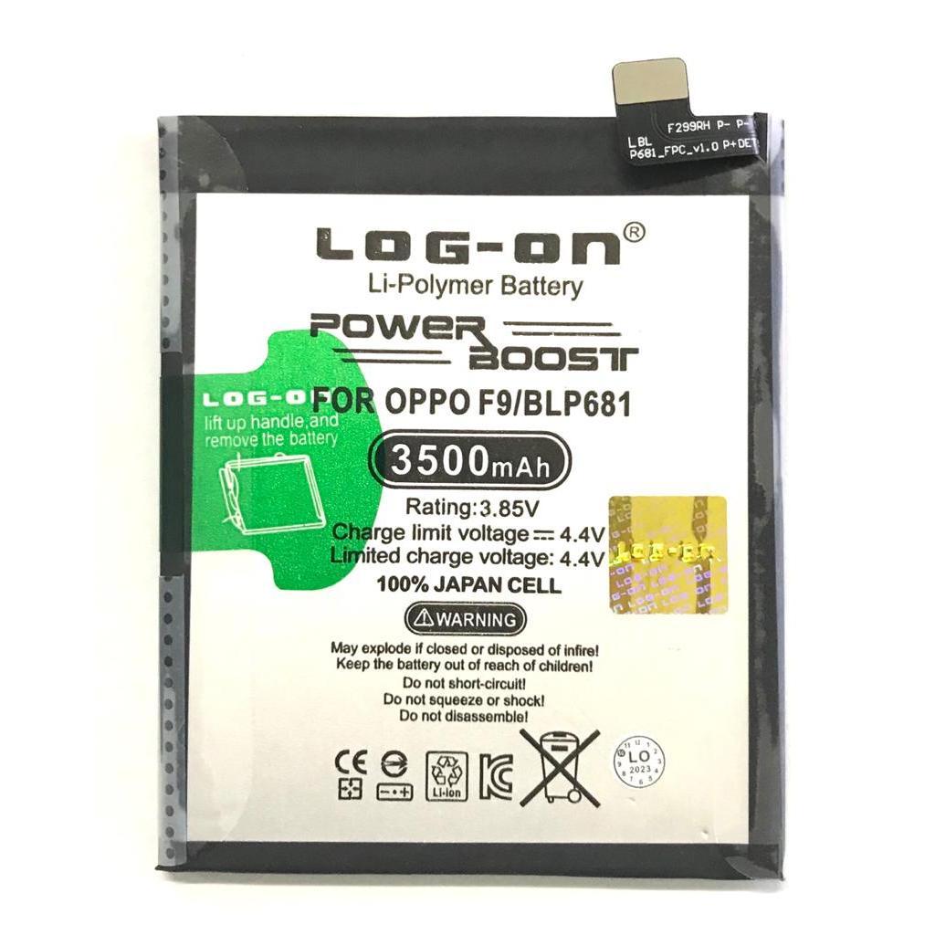 Log On - BLP681 Oppo F9 / F9 Pro / R17 Power Boost  Double IC Protection Battery Baterai