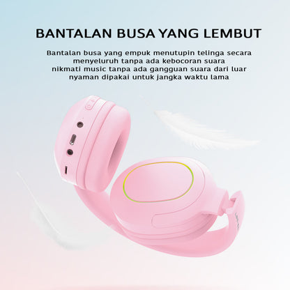 LOG ON HEADPHONE STEREO FULL BASS WIRELESS BT5.3 WIRED 2IN1 HEARON8 LO-HP8